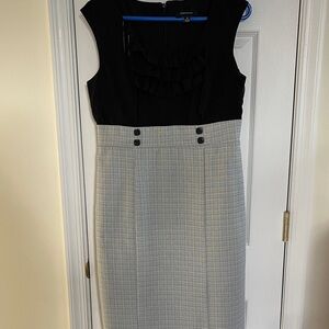 R&M Richards Black and Gray Dress